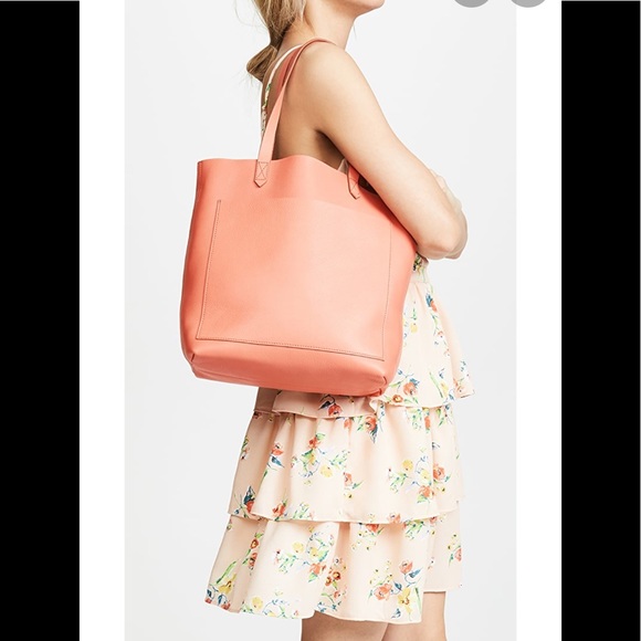 Madewell Handbags - Madewell Medium Transport Leather Tote Spiced Rose